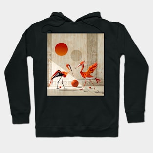 Animals geometry and minimalism: Flamingo Bird Hoodie